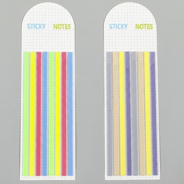 블룸데이 멀티 컬러 반투명 플래그 롱 인덱스 스티커 (형광블루+보라컬러) 9,880원