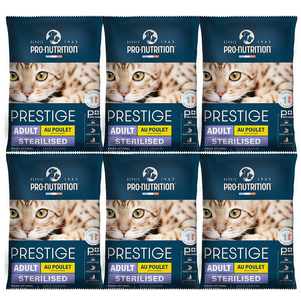 프레스티지 캣 치킨 중성화 고양이 사료 샘플 체험팩 [본품쿠폰증정], 6개, 70g, 닭 9,900원