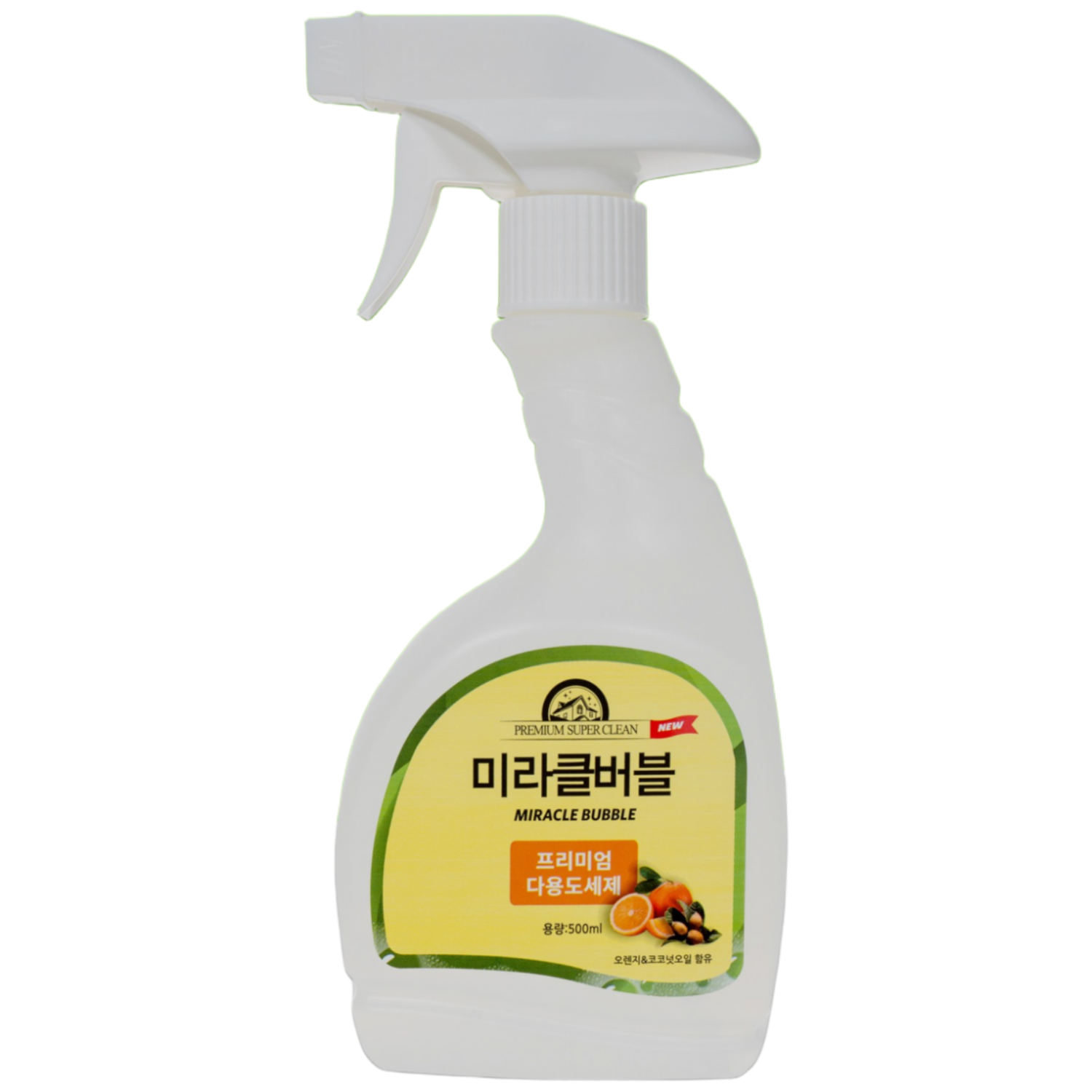 미라클버블 다용도세정제 500ml 기름때 묶은때 찌든때 한번에 제거 피부보호테스트 완료, 1개, 500ml 5,000원