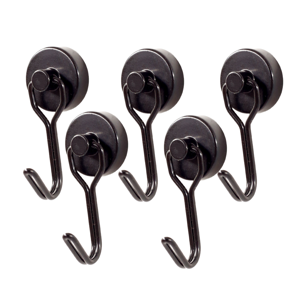 에스에이케이 360도 회전 네오디움 자석걸이 20mm, 5개, 블랙 9,500원