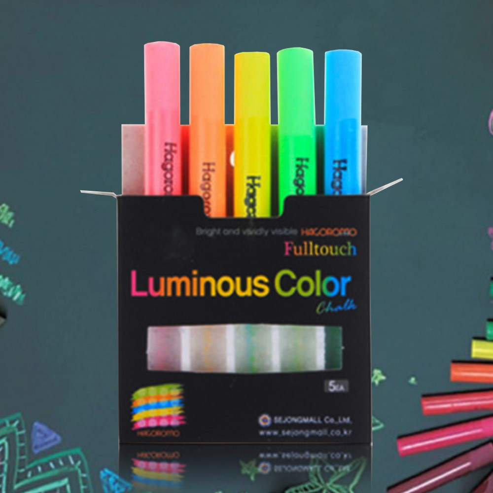 Hagoromo 하고로모 풀터치 탄산형광 5색 혼합분필 5개입 4,900원