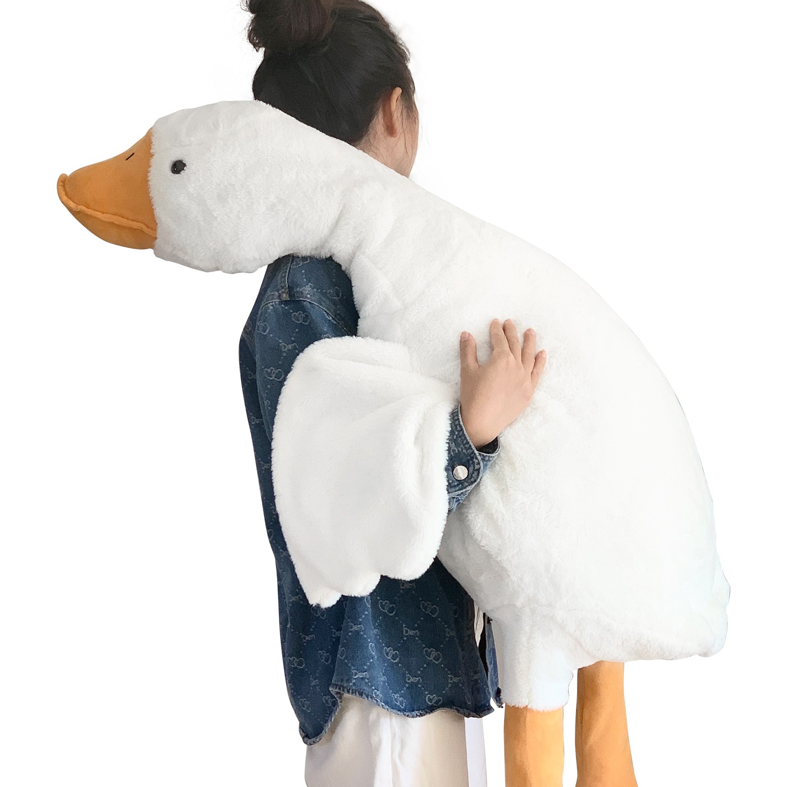 Haengbuk 오리 대형인형 안고자는 베개  모찌 인형 롱쿠션 동물 바디필로우 13,580원