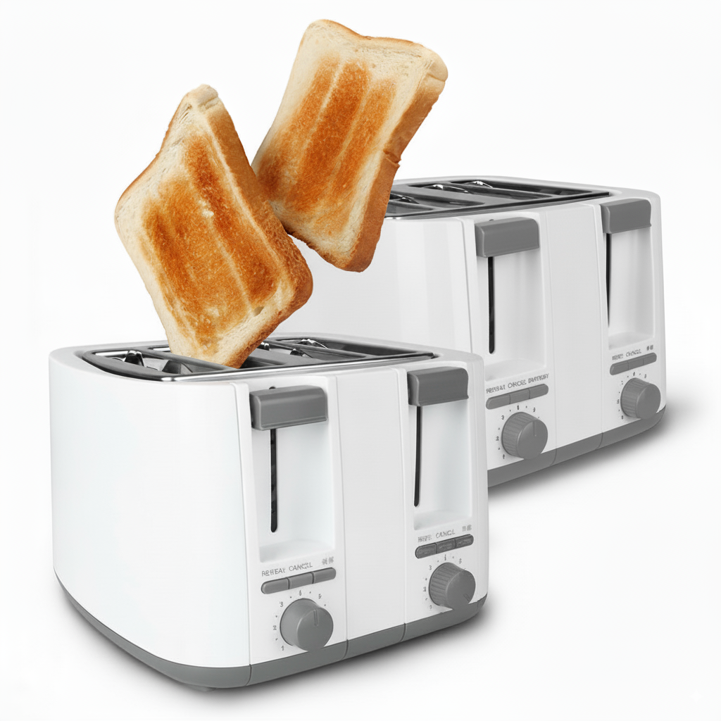엔브이이백 식빵 4개를 동시에 맛있게 굽는 토스터기 4구 화이트 색상 제품 35,650원