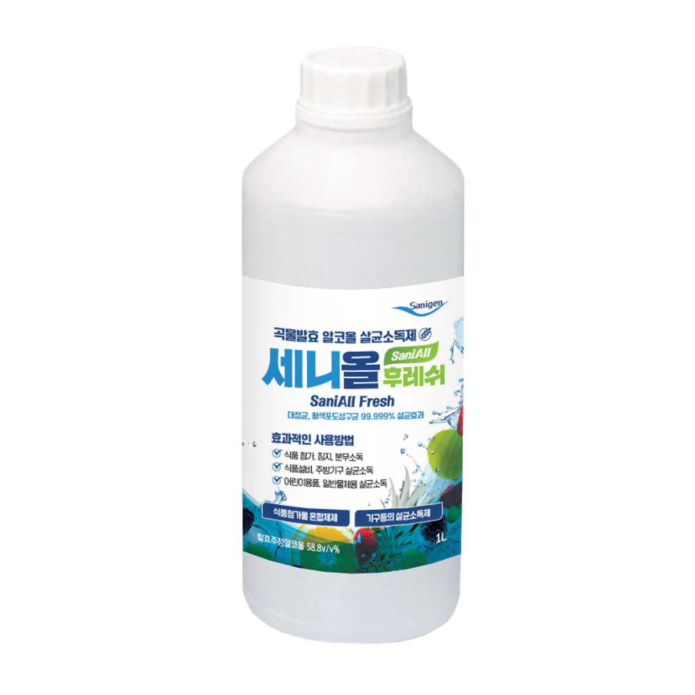 세니젠 세니올 후레쉬 살균소독제 인체무해 발효알콜, 1개, 1L 5,320원