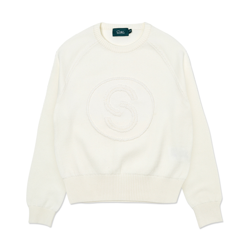 [세인트나인] 여성 S로고 라운드 긴팔 스웨터 IVORY 114,850원