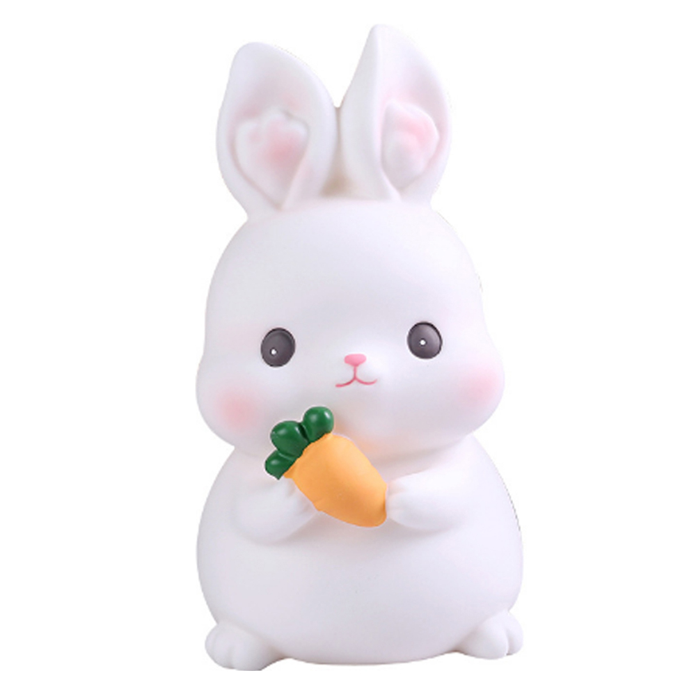 귀여운 토끼 저금통 홈인테리어 소품 동전 지폐 보관함 대형, 화이트, 1개 13,700원