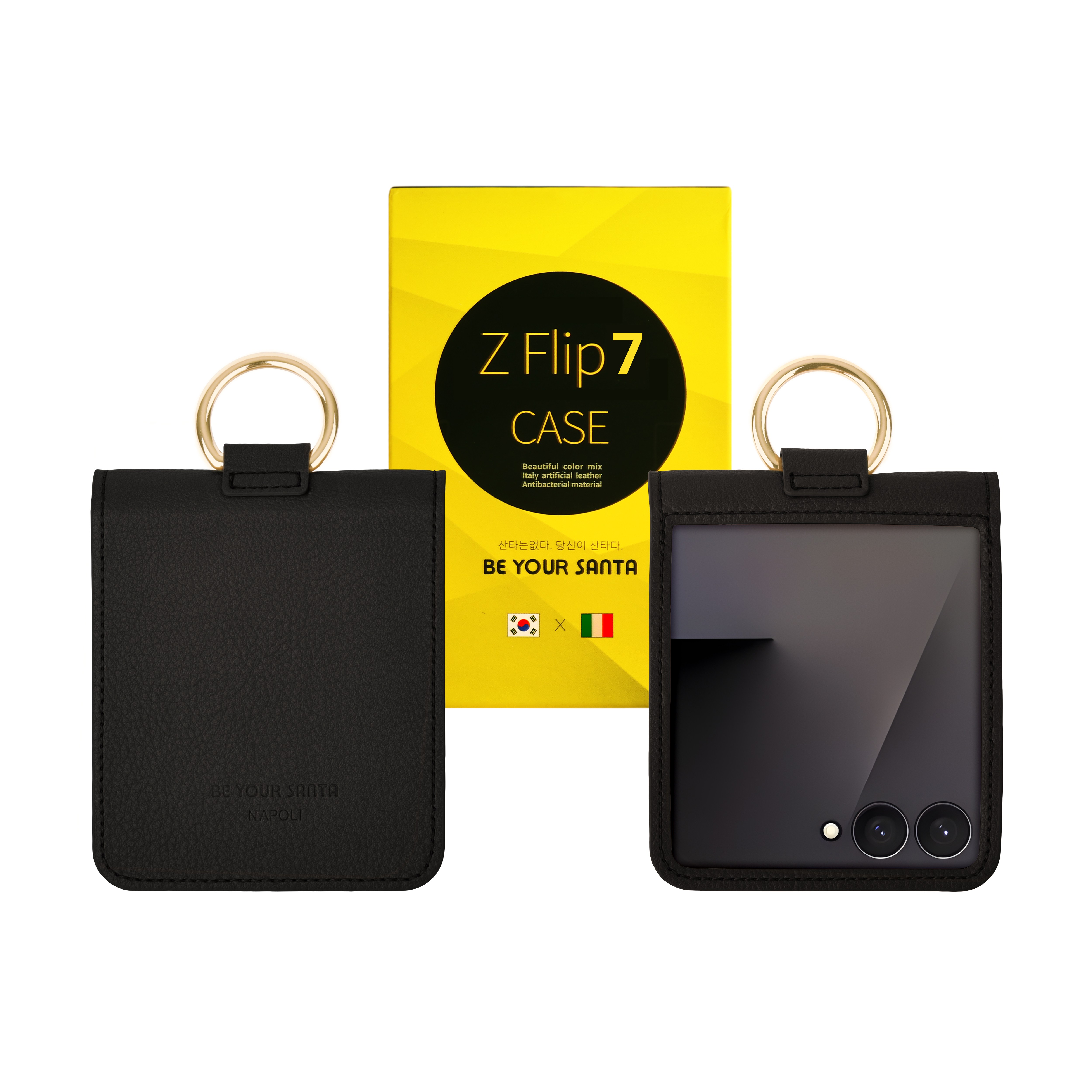 비유어산타 갤럭시 Z플립7 케이스 힌지보호 링 지갑 이태리원단 베네치아 / 나폴리 32,500원