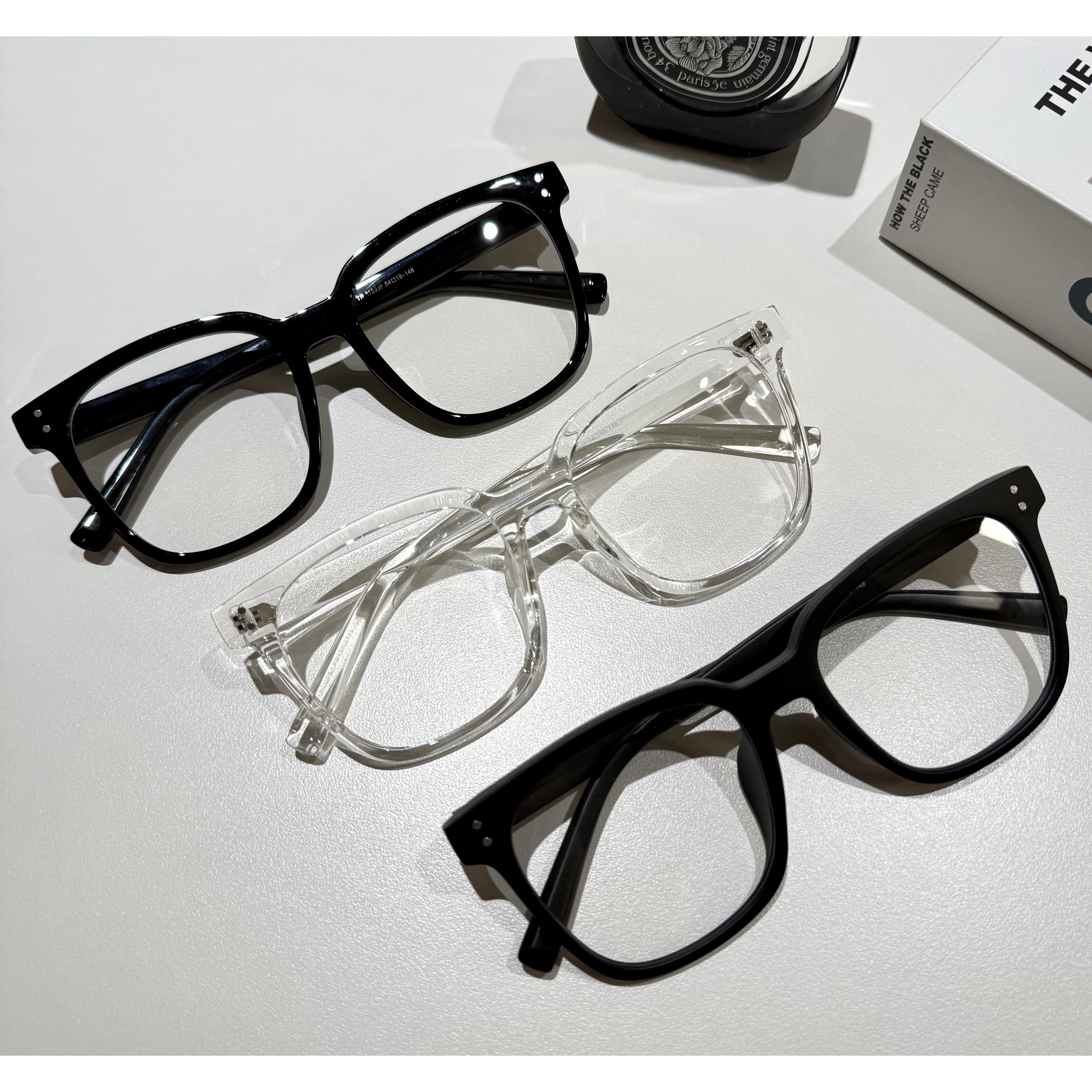 블루라이트 차단 안경 남자 빅사이즈 대두 사각 뿔테 가벼운 패션 데일리 투명 블랙 14,500원