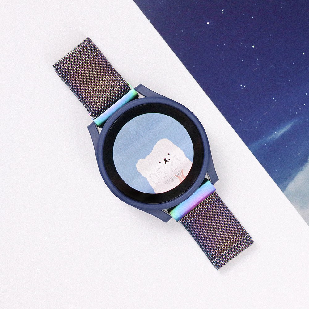 타임스토리 디먼트 갤럭시워치 7 6 5 4 호환 밀레니즈 루프 스트랩 메탈 밴드, 레인보우 9,500원