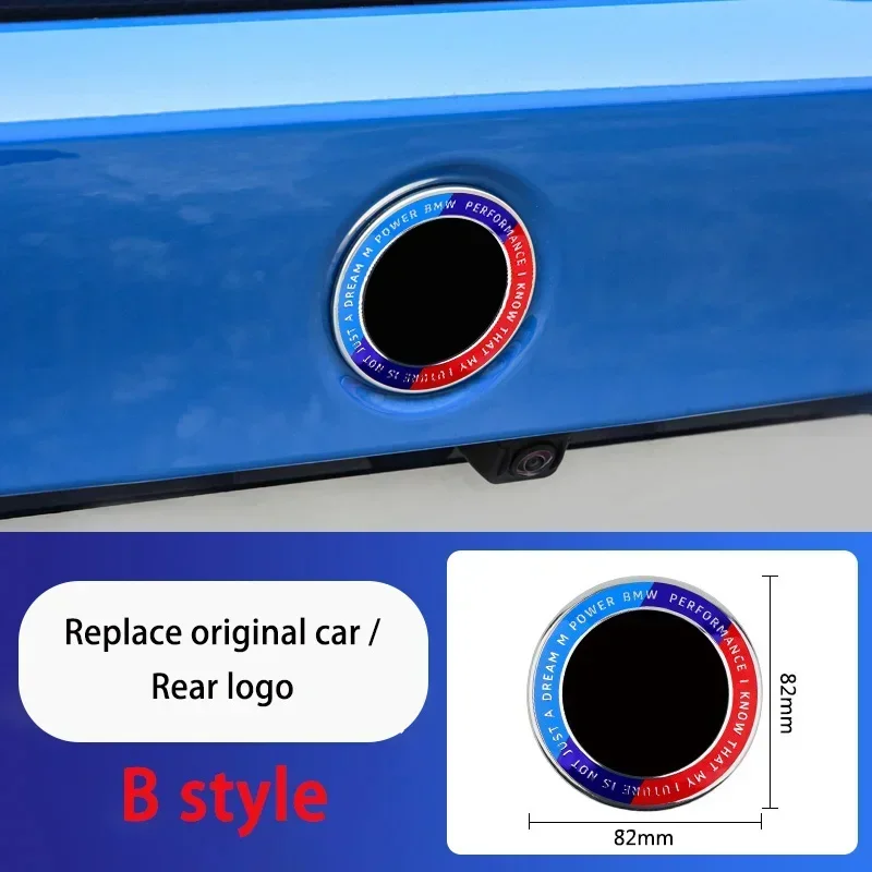 BMW 50 주년 기념 로고 액세서리 프론트 후드 엠블럼 82mm + 리어 배지 74mm 휠 허브 캡 스티어링 스티커 15,800원