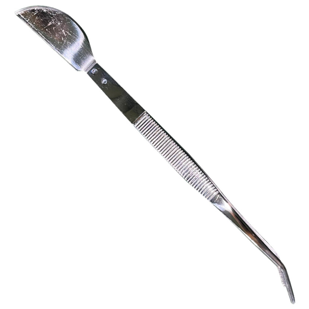 일제핀셋 반달 구불이형 분재 하엽정리 미세 원예용 다용도 분갈이 핀셋, 1개 14,000원