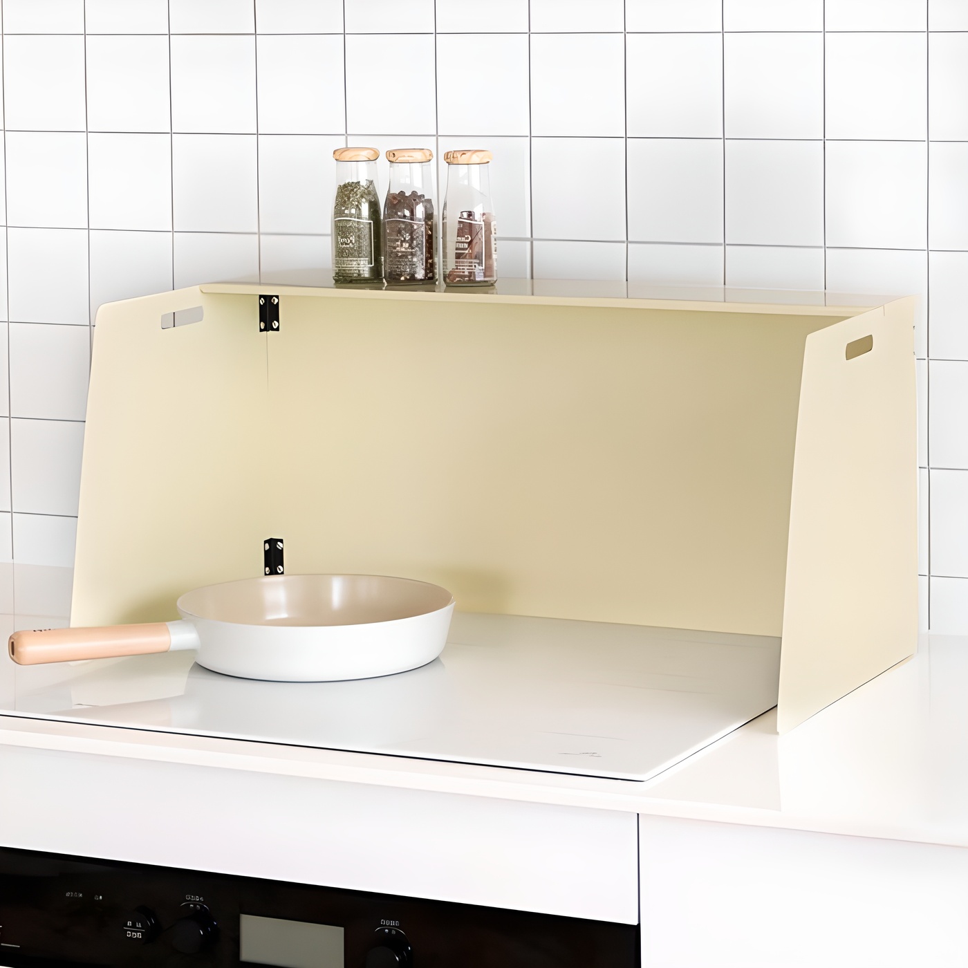 네이쳐리빙 가스렌지 인덕션 가림막 + 전용선반 + 보관가방 세트 버터 29,900원