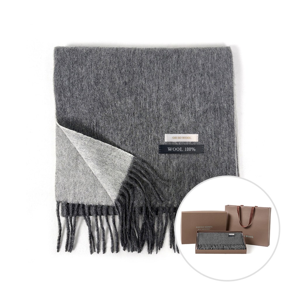 [선물포장] 오쏘울 머플러 울100% 투톤목도리 50,700원