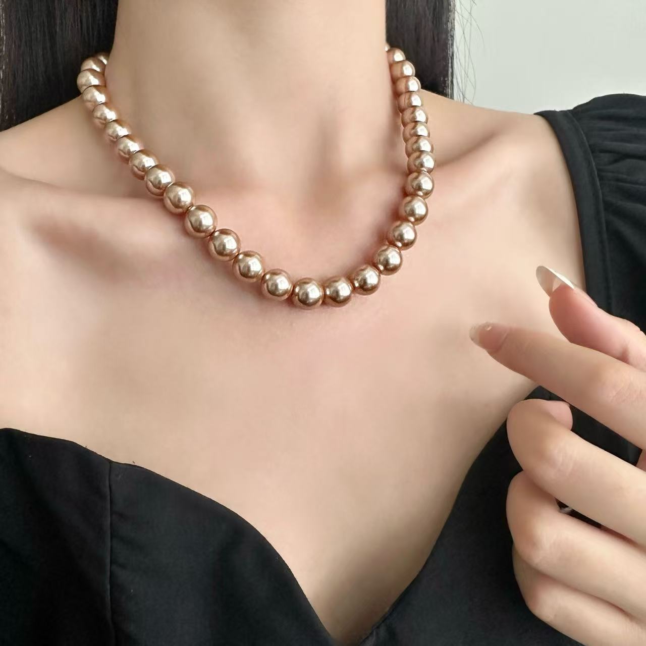 Ramlove 여성 진주 목걸이 펄 세라믹 진주 원구 10 m m HZB-HN456529 168,000원