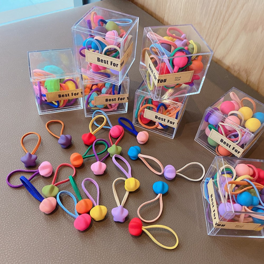 지젤 비비드 하트 방울 토끼 별 머리끈 40개 + 케이스 세트 8,550원