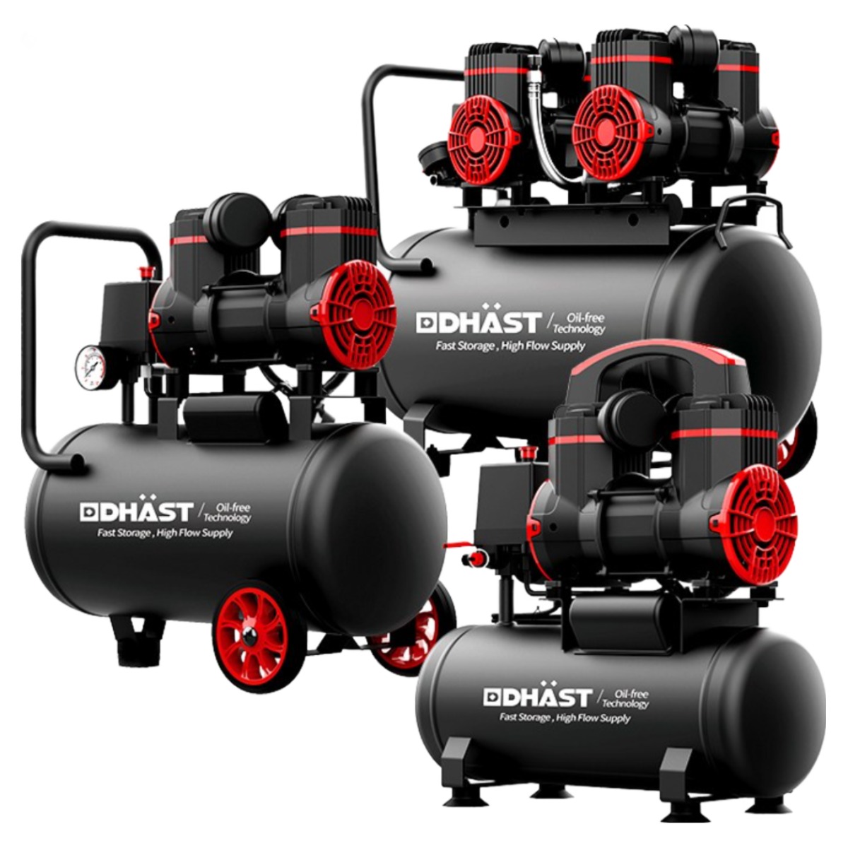 다스트 콤프레샤 조용한 저소음 냉각팬 900W 고출력 컴프레서 저진동 2마력 4마력, 1개 129,000원