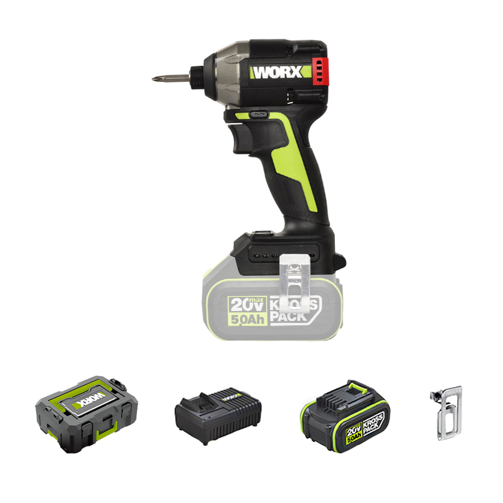 WORX 20V 충전 임팩 드라이버 + BL 배터리 세트 WU291D.6 171,900원