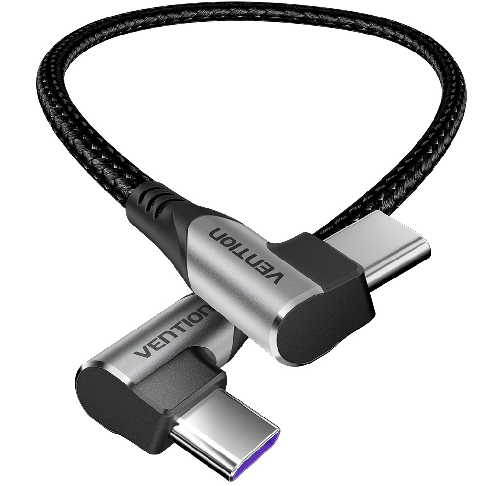 벤션 100W 직조 더블 90도 C타입-C타입 고속 충전케이블, 0.5m, 혼합색상, 1개 12,400원