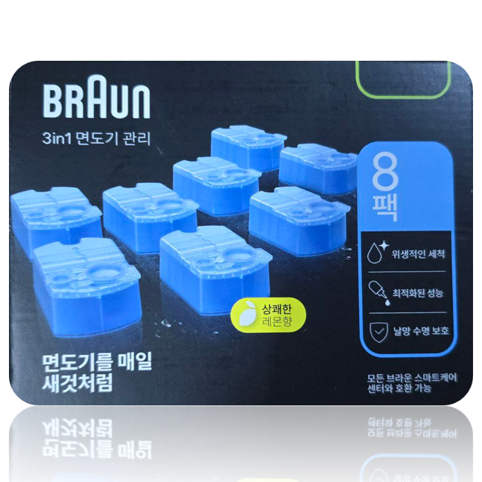 브라운 면도기 세척액 8개입 대용량 시리즈 9 8 7 5 세척충전 스테이션 호환가능 51,420원