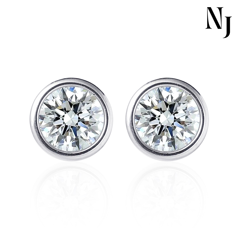 [ 남주 ] GRA보증서 엑설런트등급 당일발송 모이사나이트 1캐럿 925실버 솔리테어 다이아 귀걸이 140,000원