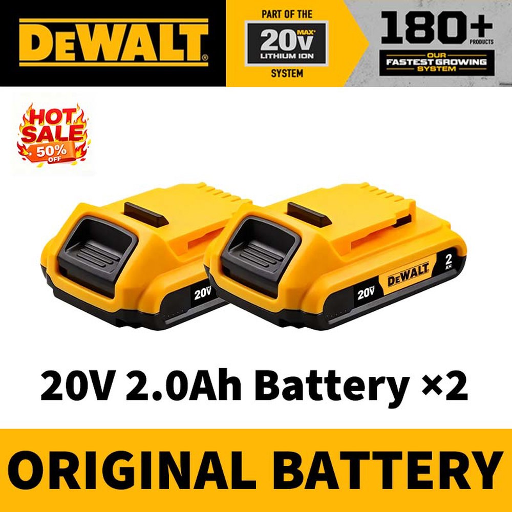 XR DeWALT 18V/20V 6.0Ah 리튬이온 전동공구 배터리 5Ah 20V 배터리 충전기 콤보 DCB205,DCB206,DCB202,DCB1104 충전기 세트 42,400원