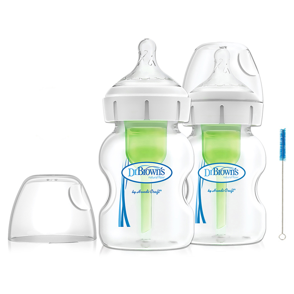 닥터브라운 와이드넥 옵션스 플러스 PP 젖병 트윈팩 + 세척솔 1p 23,720원