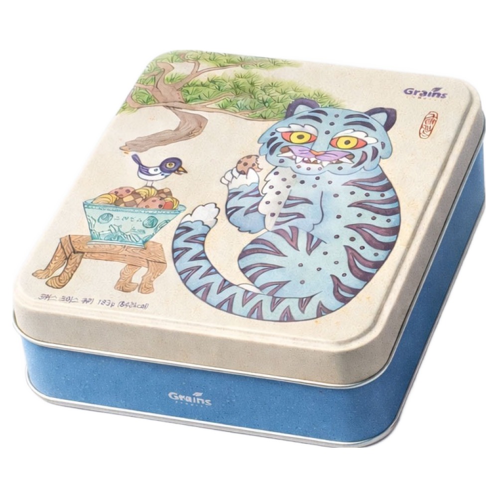 그래인스쿠키 베이커스초이스 틴케이스 쿠키 + 쇼핑백 세트, 1세트, 현재가 22,000원