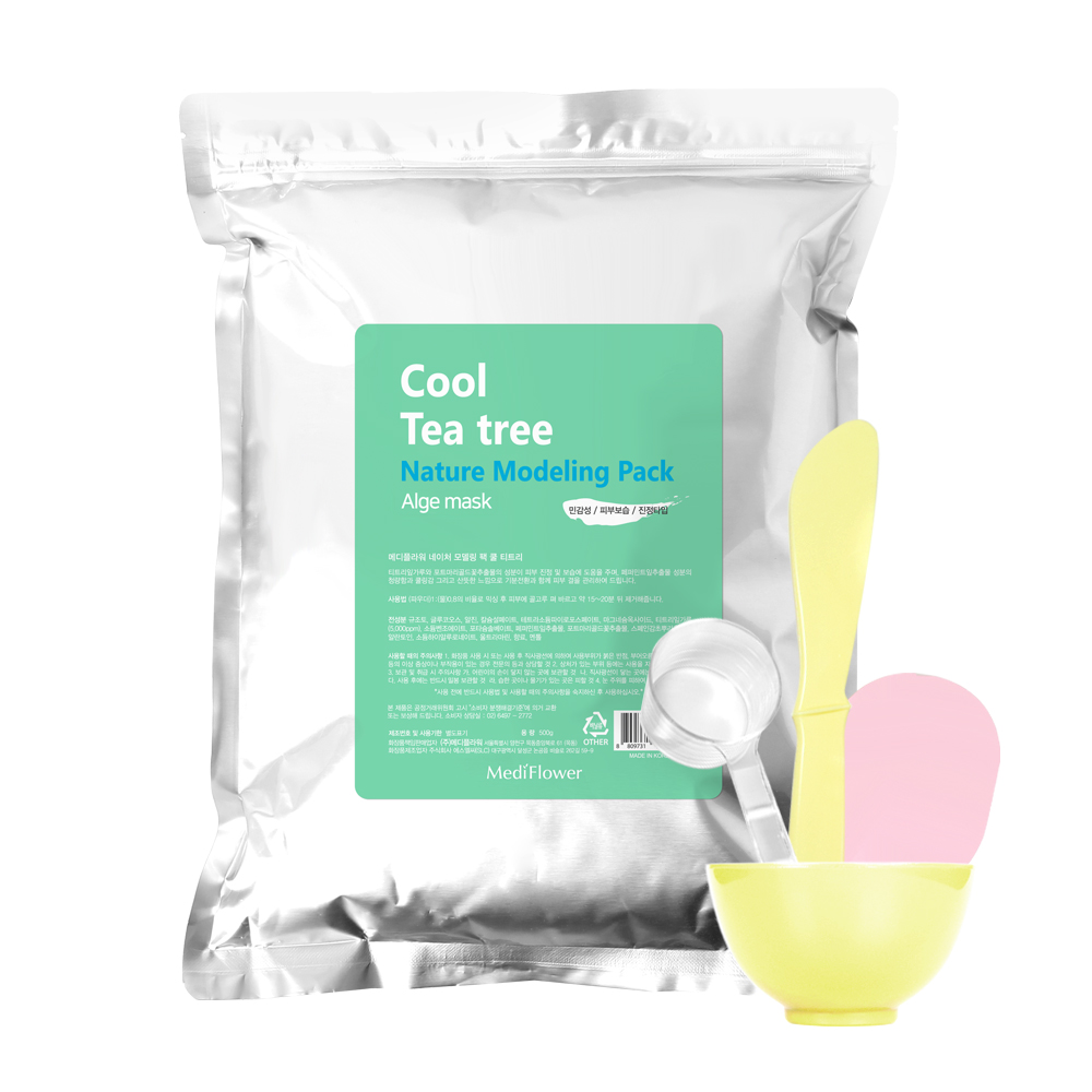메디플라워 네이처 모델링팩 쿨 티트리 500g+팩도구 4종세트/100% 미국산 규조토 17,000원