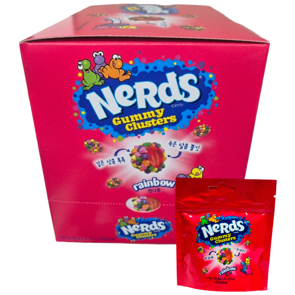 톡이네 캔디톡 얼먹 젤리 너즈 구미 클러스트 레인보우 대용량 알록달록 미국 사탕 단체간식, 1박스, 360g 25,000원