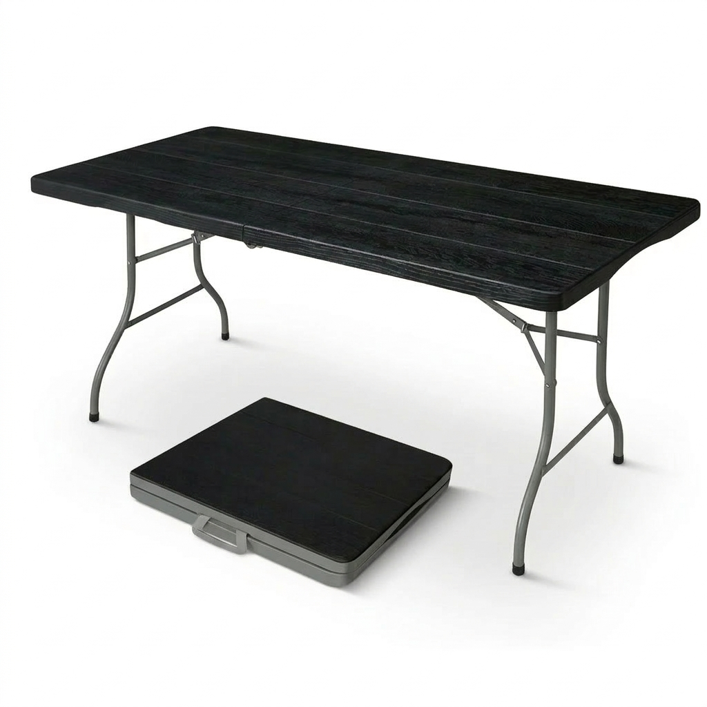 TANI 아웃도어 브로몰딩 접이식테이블 180*74CM, 블랙우드 46,900원