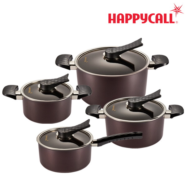 [해피콜] [본사직영] 다이아몬드 IH 냄비 4종 세트 [16양/18편/20양/24곰솥] 119,970원