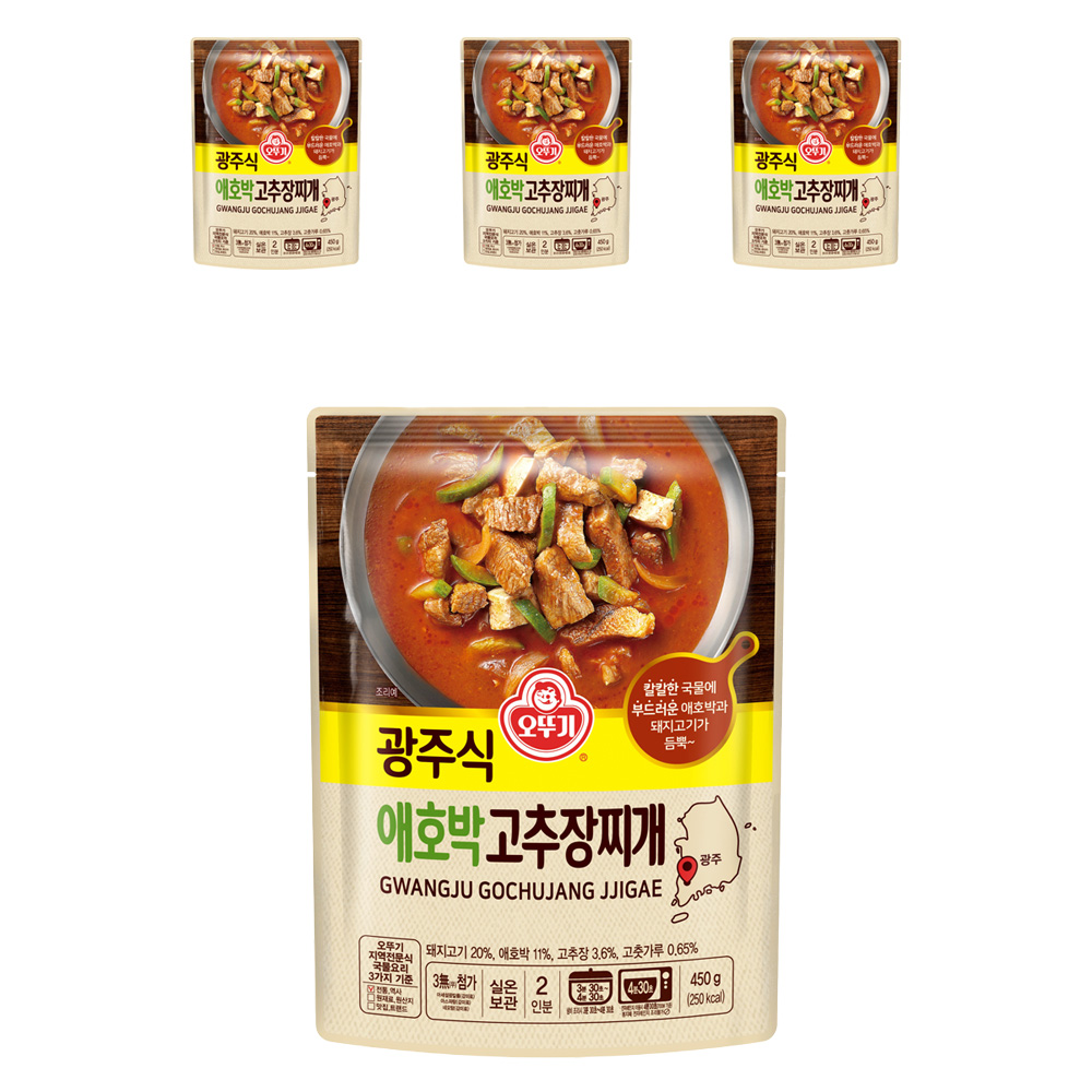오뚜기 광주식 애호박 고추장찌개, 450g, 4개 20,450원