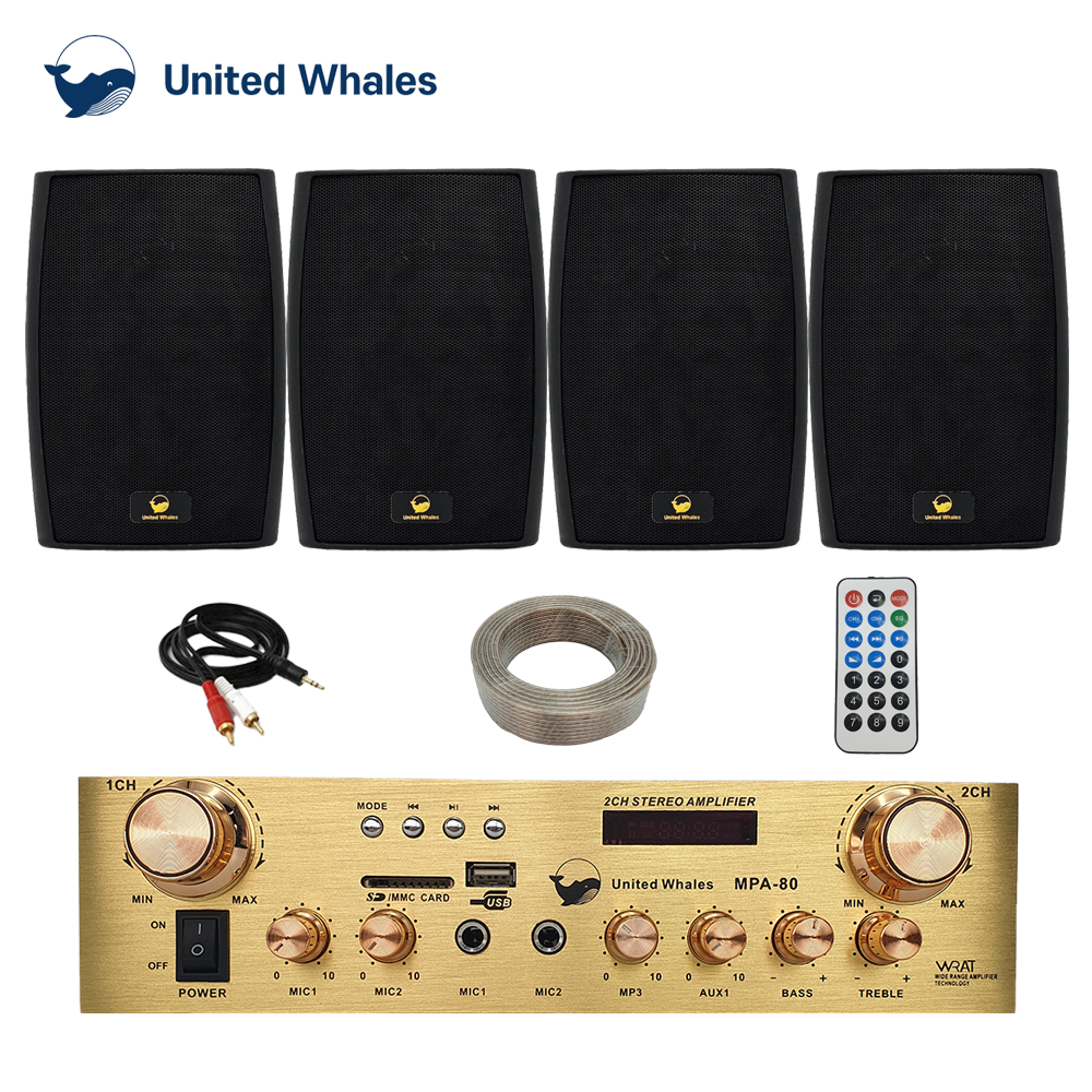 유나이티드웨일즈 MPA-80 매장용 미니앰프 벽걸이스피커 패키지 케이블포함 169,900원