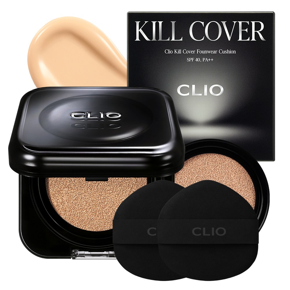 클리오 킬커버 파운웨어 쿠션 기획세트 [본품+리필]+퍼프 2매, 1개, 23N 진저 24,900원