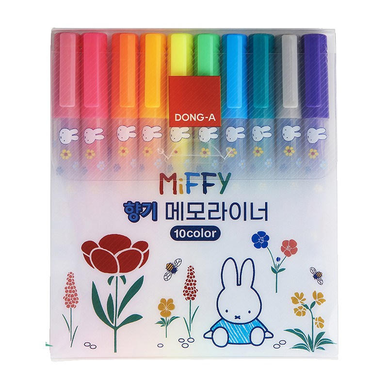 동아연필 홍당무 미피 메모라이너 형광펜 10색세트 3,150원