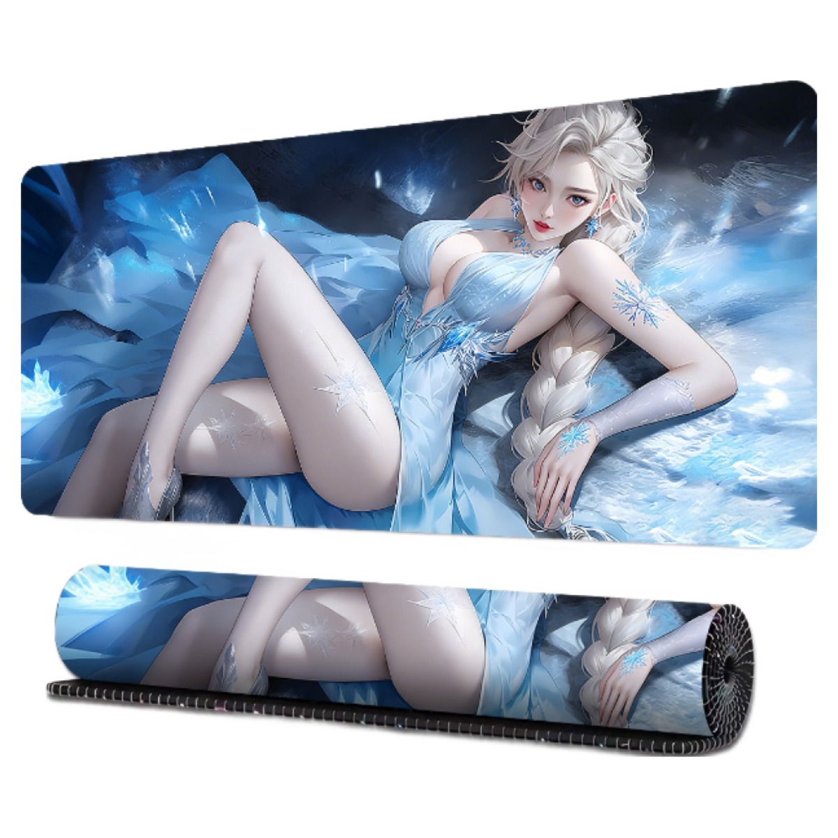 예쁜 소녀 빅사이즈 게이밍 마우스패드 미끄럼방지 고무패드, 1개, 아이스 걸 19,900원
