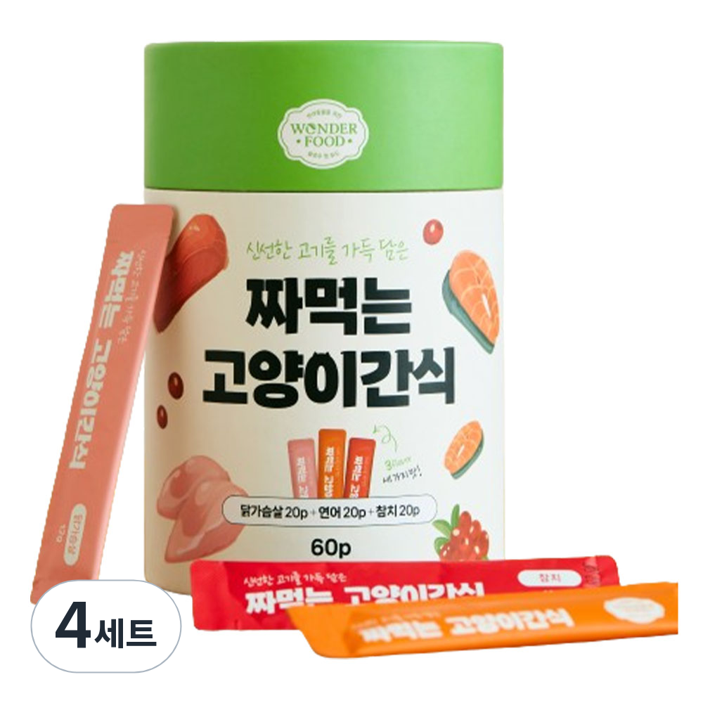 원더푸드 짜먹는 고양이 간식 60p 37,310원