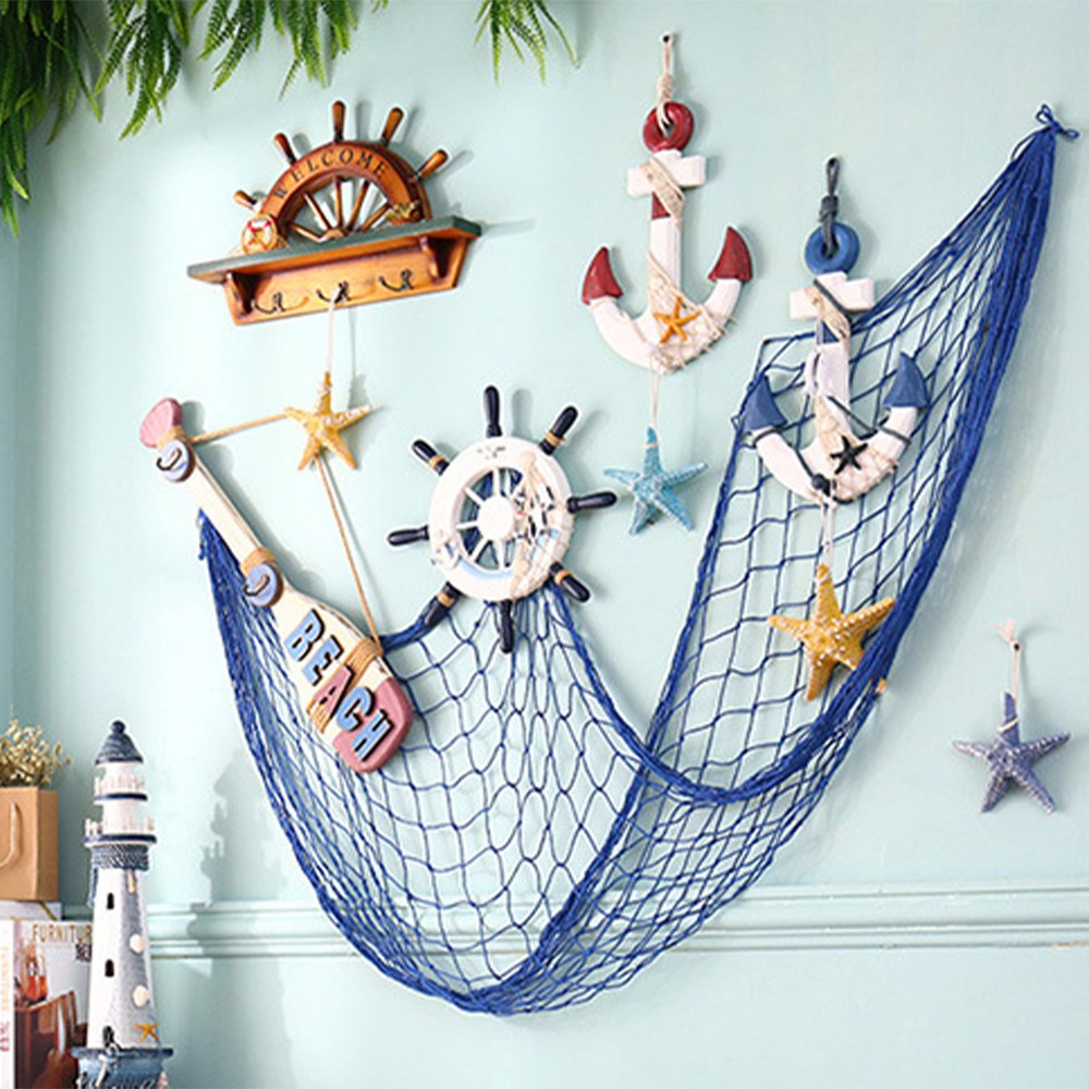 [왓위셀] 그물망 여름 바다 소품, 블루 8,700원