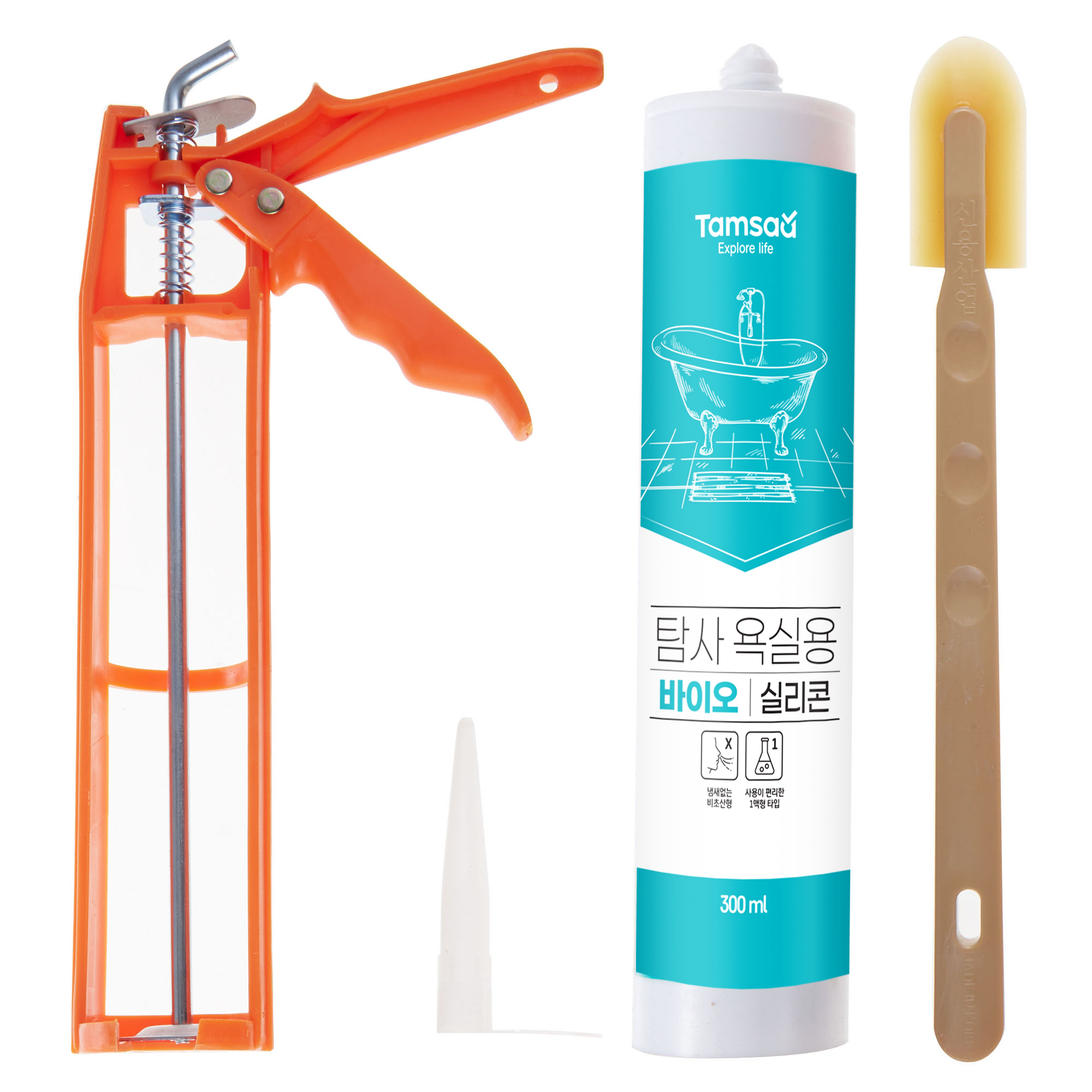 탐사 욕실용 바이오 실리콘+ 실리콘건+ 헤라 세트 10,500원