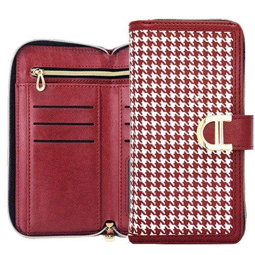 갤럭시 S25엣지 S937 하운드 체크 지퍼 지갑형 다이어리 휴대폰 케이스 스트랩 포함 16,900원