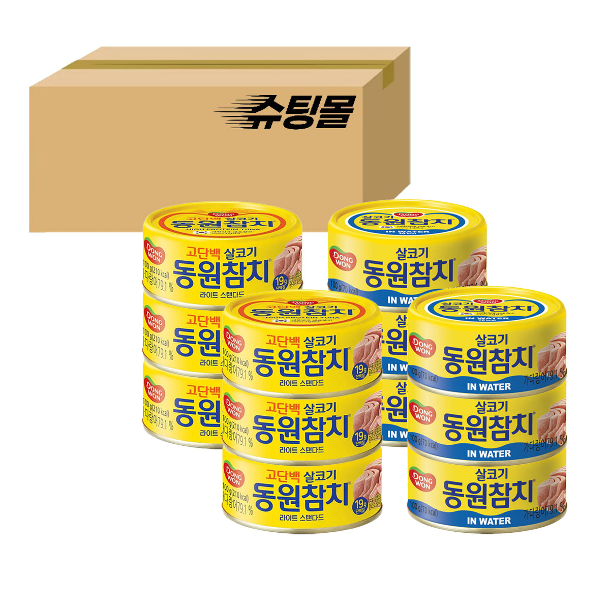 동원 참치캔 살코기 100g 6개 + 인 워터 100g 6개 28,900원