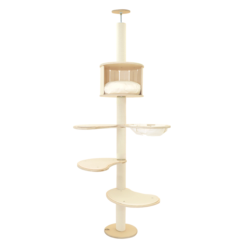 캣츠드림 고양이 하우스형 풀카펫 캣폴 세트 대 B형 002, 아이보리, 1세트 389,000원