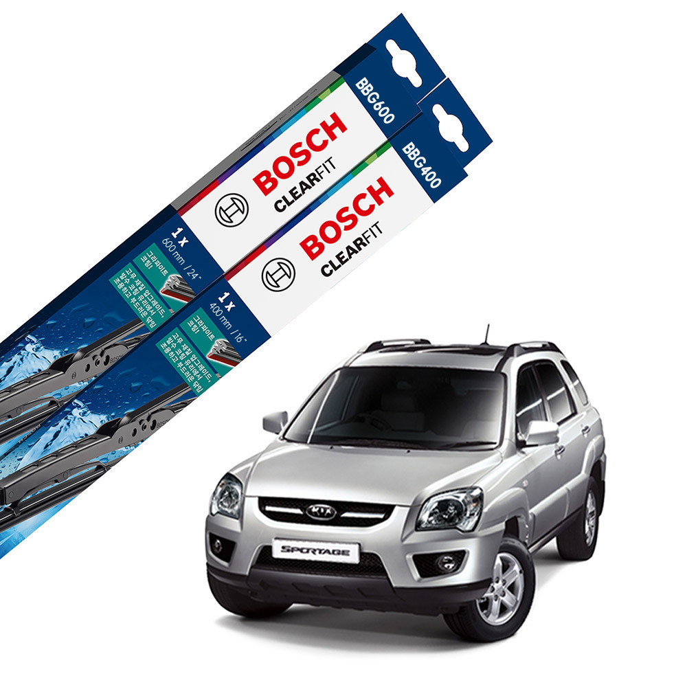 뉴 스포티지 (KM)(2004.08~2010.03) 보쉬 와이퍼 클리어핏 세트 600mm+400mm(2P) 10,100원