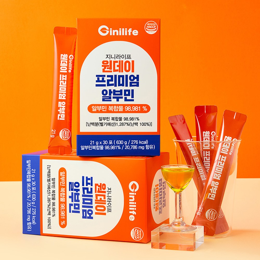 지니라이프 원데이 프리미엄 알부민 6개월분 액상타입 영양제, 3박스 59,000원