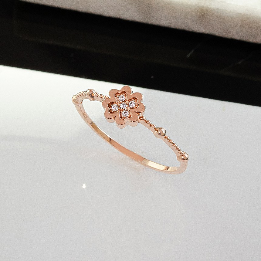 제이로사 14k 18k 클로버 큐빅 반지 426,000원