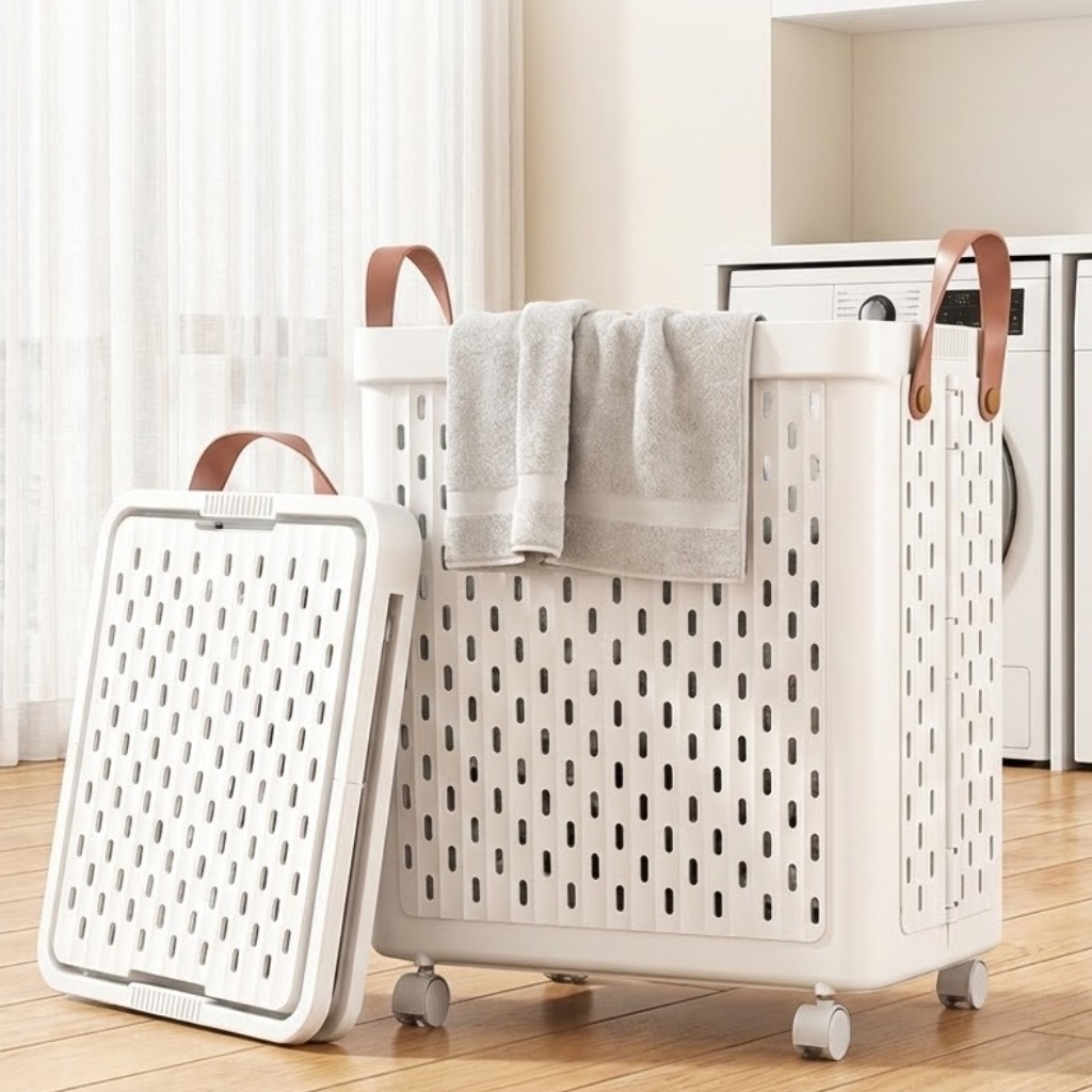 solen 이동이 편한 접이식 빨래바구니, 크림화이트 22,900원
