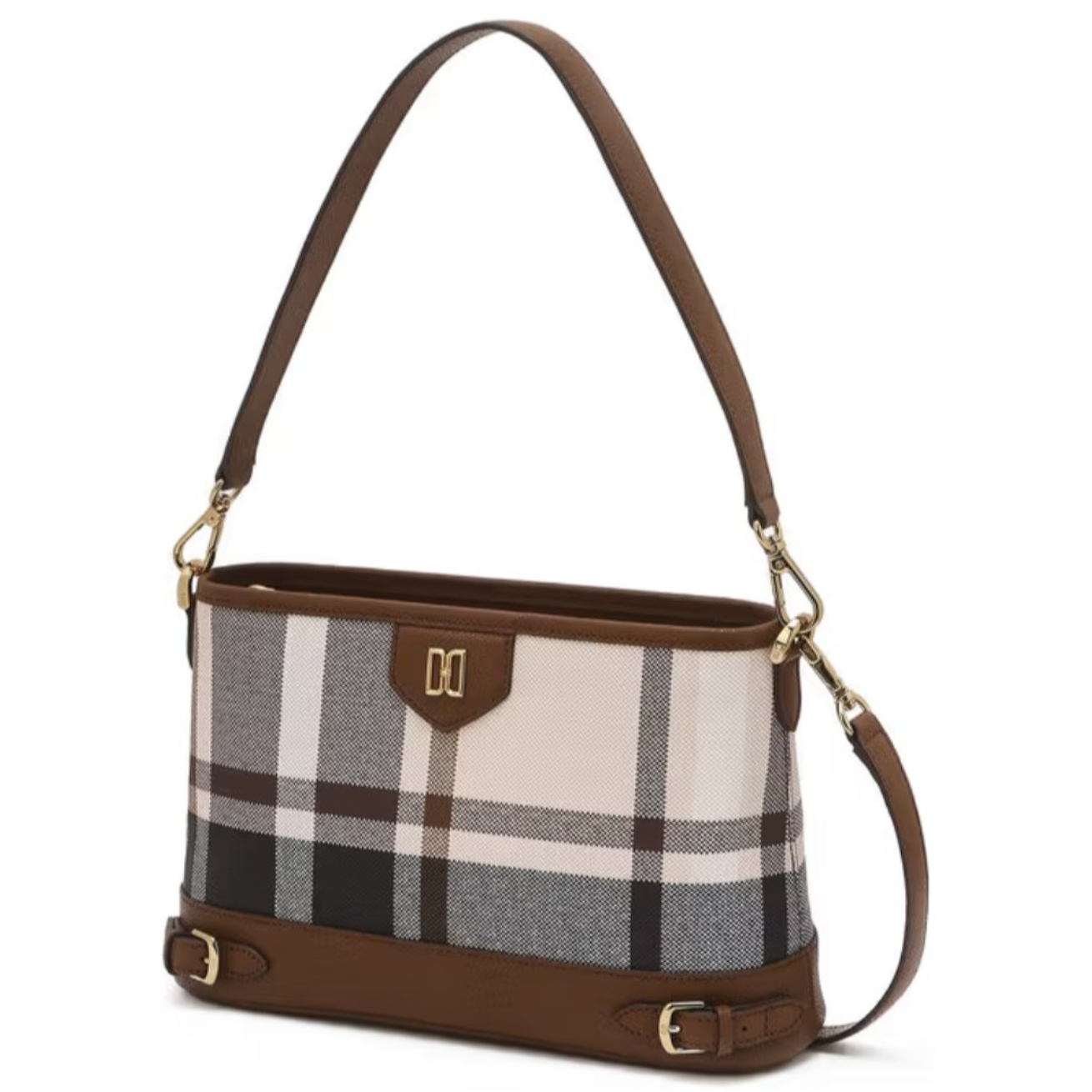 닥스>> [선물추천] 타탄체크 라이트브라운 가죽배색 숄더백 (DCBA6E713W3) 366,000원