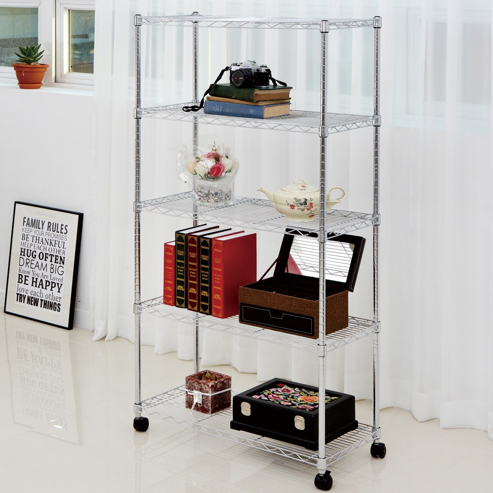 스틸플레이 메탈 철제선반 다용도 수납정리선반 진열대 베란다 고릴라랙, 실버, 5단 61,000원