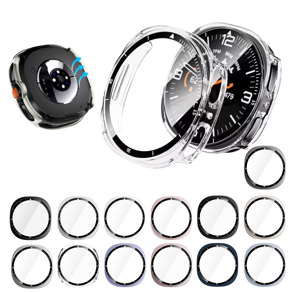 오르몽트 갤럭시워치8 PC강화유리 풀커버 베젤 올인원 40mm 44mm 호환 보호커버 보호케이스 초경량, 블랙 8,900원