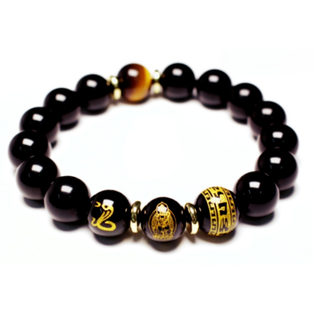 행운팔찌 12지 띠별 흑요석 소원성취 염주 불교 합장주 남여팔찌 10,900원